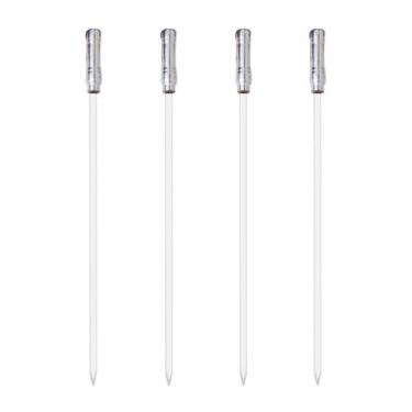 Imagem de Kit 04 Pçs Espeto Alumínio Simples Chato Estreito Aperitivos e Petisco