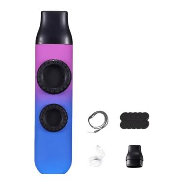 Imagem de Colaxi Flauta Kazoo Instrumento Musical com Furo Duplo Decorações para Festas Sacolas de Presente Portáteis para Viagens ao Redor de Fogueiras e Acampamentos, Violeta Azul