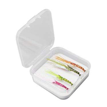 Imagem de menolana 4x Iscas de pesca com mosca Iscas de pesca com mosca Camarão realista com anzóis artificiais Equipamentos Presentes para Bluegill Sunfish Crappie