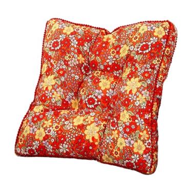 Imagem de Fenteer Almofada para assento de cadeira quadrada, decorativa, para canto de leitura, para lareira, para piso interno, para cadeiras de cozinha, Style D