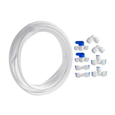Imagem de predolo Kit de conector de tubo de água Conector de geladeira Máquina de gelo Dispensador de água multifuncional Filtro Adaptador de filtro PE portátil, Style B