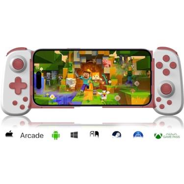 Imagem de arVin Mobile Gaming Controller for Android/iPhone/iPad/Tablet/PC/Switch/PS3/PS4, Wireless Gamepad with Hall Effect Joystick/Turbo/6-axis Gyro/Vibration/Play Xbox Cloud Gaming/PS Remote Play/Steam Link