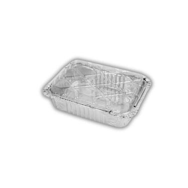 Imagem de Forma alumínio retangular 220ml com tampa pet c/100 un mello embalagem