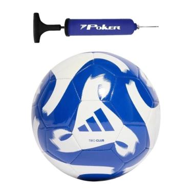 Imagem de Kit Bola de Futebol de Campo Adidas Club + Bomba de Ar Azul-Unissex