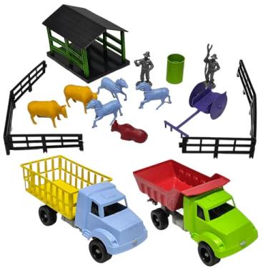 Imagem de Fazenda Sitio Fazendinha Brinquedo Animais Caminhão Carreta