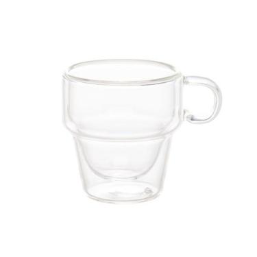 Imagem de Conjunto com 2 Xícaras Empilháveis para Café com Parede Dupla em Vidro