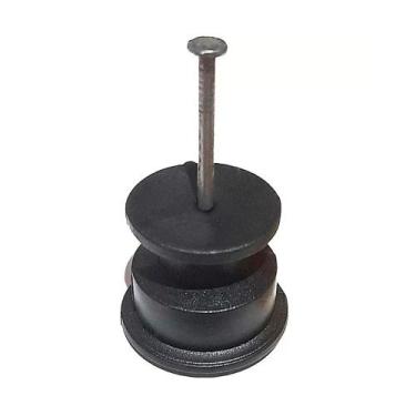 Imagem de Isolador Roldana Plástico Fio com Prego 100un Preto - CNI, Opção: Pret