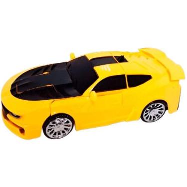 Imagem de Carro Robô Brinquedo Elétrico Amarelo Transformers Som Leds - Gici Kid