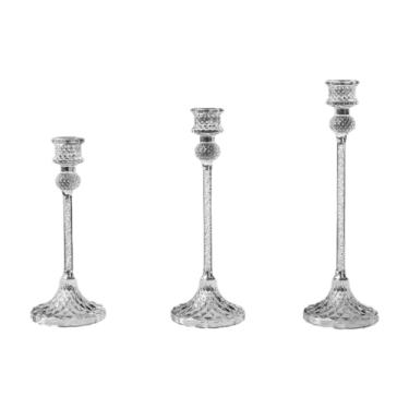 Imagem de XLWLLNJ 3 peças porta-velas castiçal adereços para fotos candelabro suporte de velas para decoração de casa de fazenda natal aniversário