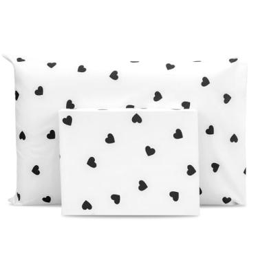 Imagem de Lençol Solteiro de Cima 2 Peças Bainha Estampado Percal 180 Fios Algodão (CORA)