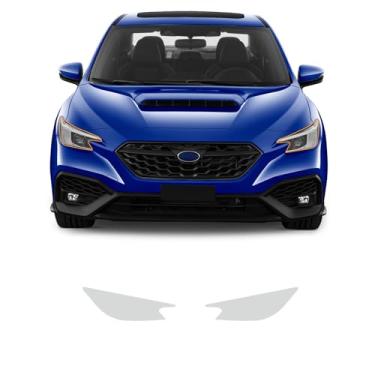 Imagem de FDAIUN Película protetora de tinta automotiva pré-cortada brilhante PPF para Subaru WRX 2022-2024 Película autoadesiva TPU HD invisível acessórios externos (farol)