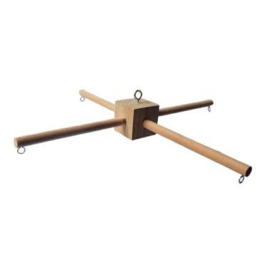 Imagem de Vaveren Kit de moldura de móbile de madeira, brinquedo de cama, faça você mesmo, acessório para fotografia, presente para recém-nascido, cabide para berço,