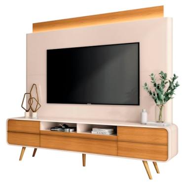 Imagem de Estante Painel de TV 85 Pol 220cm Évora H01 Off/Cinamomo - Mpozenato