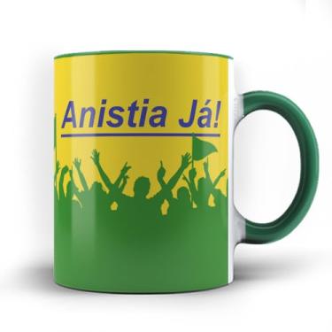 Imagem de Caneca xicara Manifestação Bolsonaro Anistia Já 25 (Azul)
