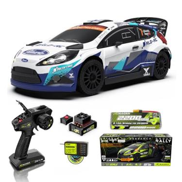Imagem de CROBOLL RLAARLO 1/10 Brushless Carbon Fiber RC Drift Cars for Adults with Gyro, Max 50 mph Fast RC Rally Car, 2.4Ghz All Terrain Remote Control Car 4x4 Hobby RTR RC Truck（Blue & White）