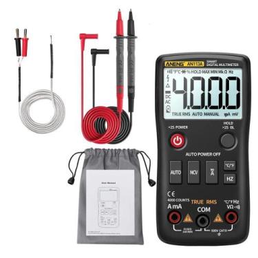 Imagem de Multímetro Digital Profissional Aneng AN113A Temperatura NFe, Vermelho