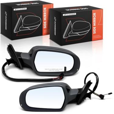 Imagem de A-Premium Par (2) espelhos retrovisores elétricos do lado do motorista e do passageiro - compatível com Audi A4 2012 2013 2014 2015 2016 - Espelho retrovisor externo externo dobrável elétrico aquecido