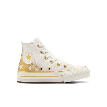 Imagem de Converse Tênis feminino Chuck Taylor All Star Eva Lift plataforma, Branco vintage/dourado, 17