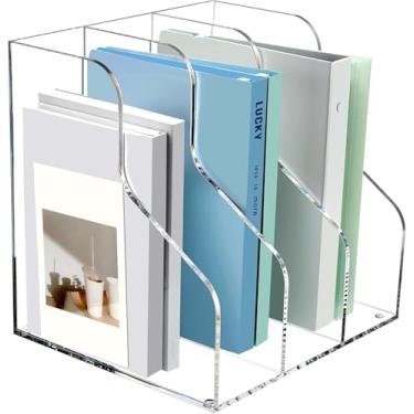 Imagem de PORTA REVISTAS EM ACRILICO TRANSPARENTE - TRÊS REPARTIÇÕES (4mm)