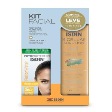 Imagem de Kit Protetor Solar Isdin Fusion Water FPS60 50ml + Isdin Solução Micelar 400ml