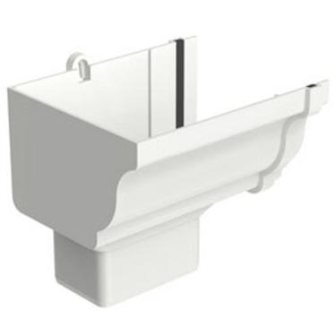 Imagem de Bocal Esquerdo Retangular Aquapluv Style Branco - 32029949 - Tigre Bocal Calha Retangu Esquerda Aquapluv Style Branco