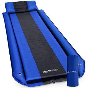 Imagem de IFORREST Almofada de acampamento com apoio de braço e travesseiro - Colchão de ar autoinflável, proteção contra capotagem, tapete ultraconfortável, leve para barraca, berço, mochila (G/GG)