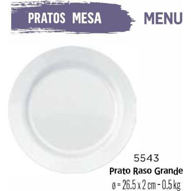 Imagem de Jogo De Prato Menu 06 Pratos Rasos Grande - 26Cm Branco