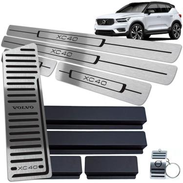 Imagem de Descanso de Pé + Soleiras Inox Preto Volvo XC40 2018 A 2020