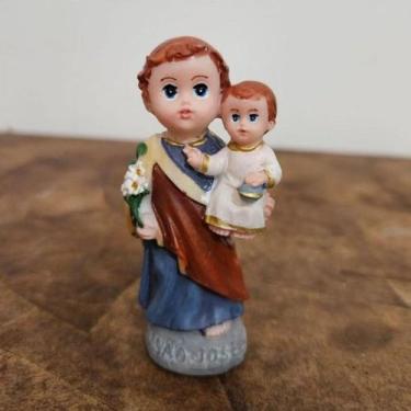 Imagem de Imagem Infantil de São José em Resina - 8 cm - Lojinha Uai