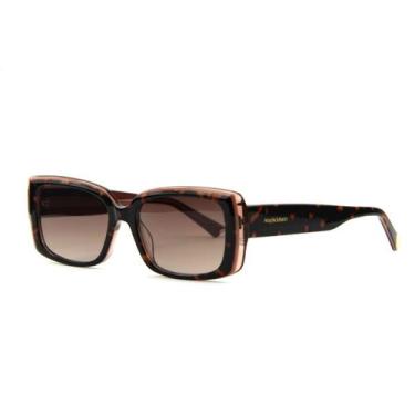 Imagem de Óculos Solar Ana Hickmann Ah90015 G21 Marrom Brilho Demi Lente Marrom 