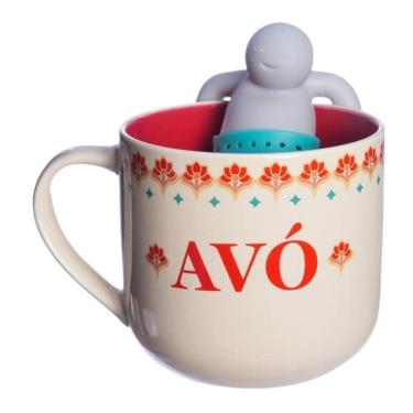 Imagem de Caneca Infusor Vó Seu Carinho 10025687 350Ml Zonacriativa