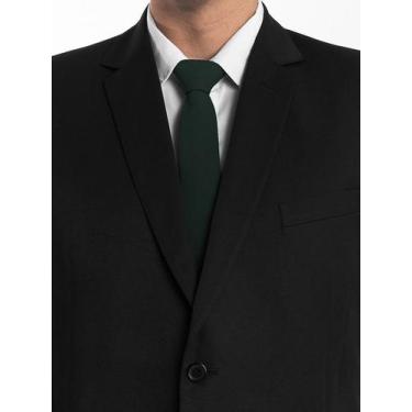 Imagem de Kit com 8 gravatas verde musgo tecido oxford slim,padrinhos,eventos - 