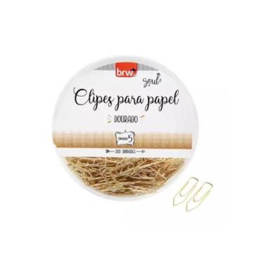 Imagem de Clips dourado n.5 com 200 un brw, Dourado