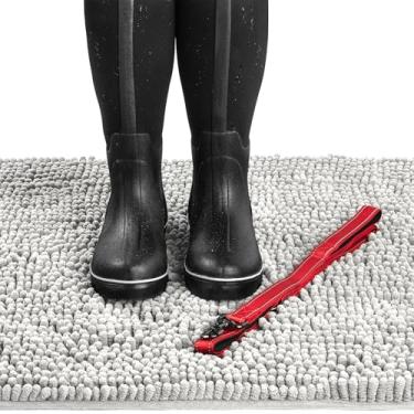 Imagem de DogBuddy Tapete de porta para cães, super absorvente, capacho impermeável, tapetes laváveis para animais de estimação, tapetes antiderrapantes para porta da frente, entrada, porta traseira, sala de