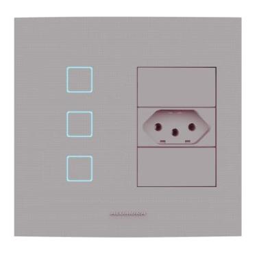 Imagem de Interruptor Inteligente Wifi Touch 3 módulos + 3 postosTitanium Vivax Alumbra