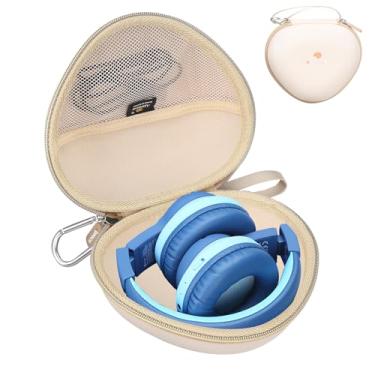 Imagem de Aproca Capa de fone de ouvido infantil compatível com iClever BTH12 / HS19 / BTH26 fones de ouvido Bluetooth infantis, bolsa rígida de armazenamento - ouro (apenas capa)