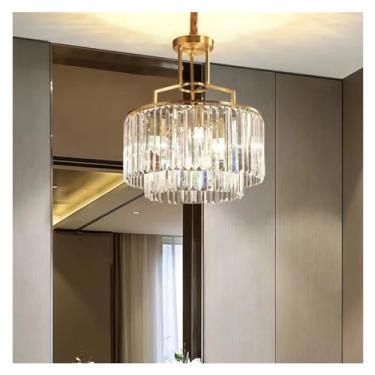 Imagem de Luminárias de luxo americanas retrô modernas lustre k9 cristal pingente luzes sala estar jantar pendurar lâmpada lustre luminária