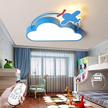 Imagem de Luminária de teto moderna LED Luz de teto regulável Sala de estar Quarto infantil Luzes decorativas Abajur de acrílico Luz pendente com controle remoto Desenho animado Quarto Escritório Corr