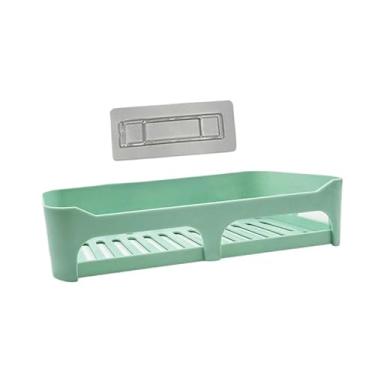Imagem de Suporte para Shampoo Banheiro Prateleira Organizadora para Banheiro com Adesivo Alta Resistência (RETÂNGULO VERDE,2 UNIDADES)