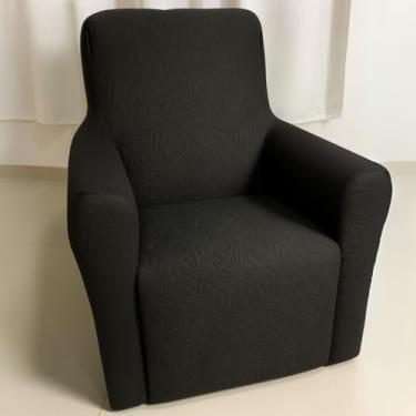 Imagem de Capa Para Poltrona 1 Lugar Coladinha Matelada Ajustável do Papai Amamentação Conforto Protetora (PRETO)