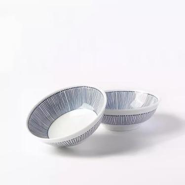 Imagem de WYUYIWH GRFIT Tigelas de cereais 15-20 cm tigela de macarrão lamian tigela de cerâmica doméstica tigela de sopa utensílios de mesa linha de cesta tigela de cerâmica para sopa, salada, café da manhã