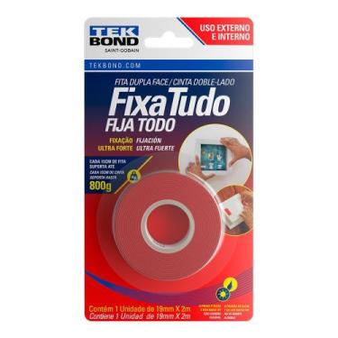 Imagem de Fita Dupla Face Acrílica Tekbond 19MMX2M Fixa Tudo