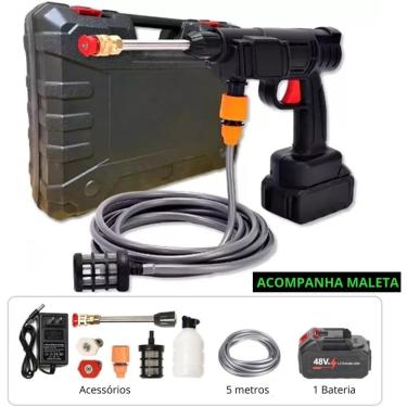 Imagem de Lavadora De Alta Pressão 48v Sem Fio Recarregável P- Limpeza De Carro, Jardim E Lavagem