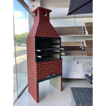 Imagem de CHURRASQUEIRAS. TIJOLINHO GRANDE  + KIT LUXO- 75x50cmx2,10mt - MEGAFOR