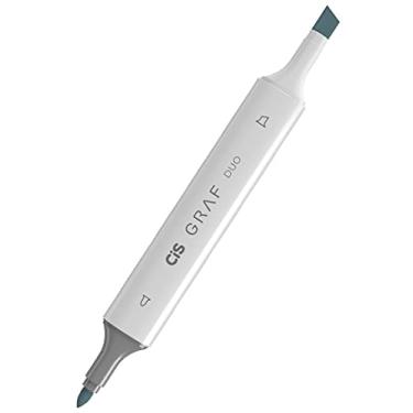 Imagem de Graf Duo Marcador Artistico c/ 2 Pontas (Ogiva/Chanfrada), CIS, Blue Grey 9, Blister com 1 unidade