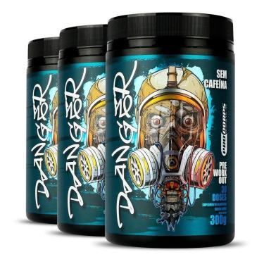 Imagem de 3 Pré Treino Danger - Preworkout Sem Cafeína - Pro Corps-Unissex
