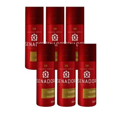 Imagem de Kit 6 Desodorantes Spray Senador Classic Sem Alumínio 90 Ml