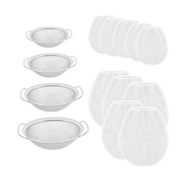 Imagem de WeiLaiKeQi 4x Filtro de Tinta de Malha Fina, Tela de Malha Fina de aço Inoxidável, Substitui Tinta Por Sacos de Náilon para Leite de Soja