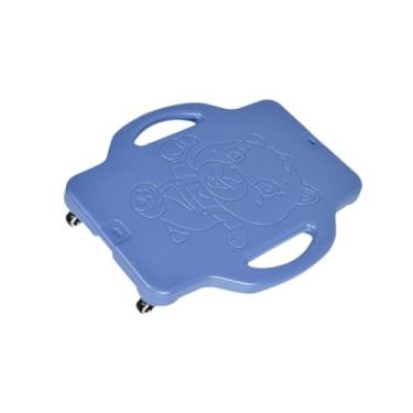 Imagem de Almencla Skate de piso para patinete esportivo, skate para crianças, jogo interno para crianças, skate para atividades de academia em porões, azul profundo