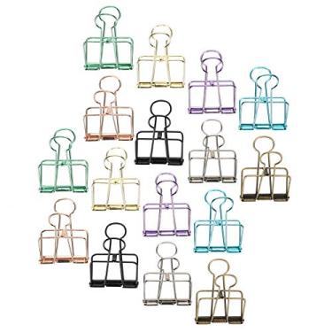 Imagem de AYNEFY Grampos de Pasta Oca, Braçadeiras de Fio de Metal, Clipes de Cauda de Andorinha de Papel Multicoloridos para Escritório e Organização Doméstica (L)